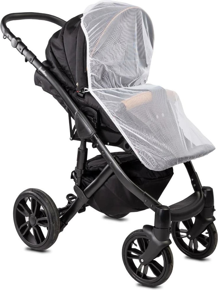 Rrjetë kundër mushkonjave për karrocë bebe CARETERO, universale 45x85 cm, e bardhë