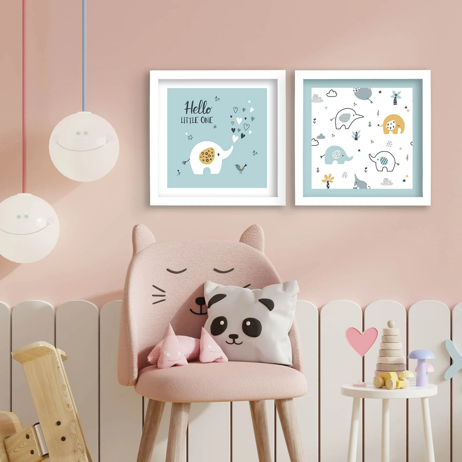 Pikturë dekorative me kornizë MDF (2 copë), Wallity, 2P3333BCT-007