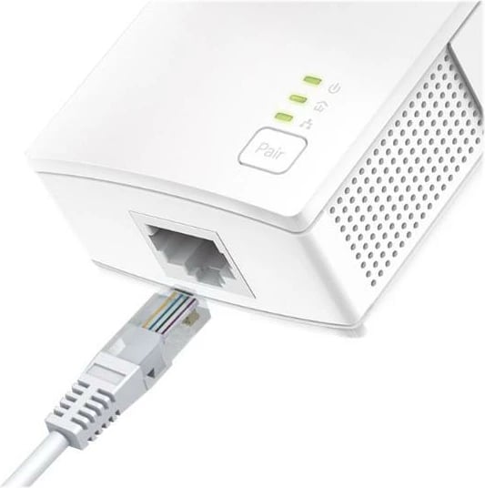 Adapter Powerline gigabit, TP-Link, TL-PA7017 KIT, AV1000, 1x port Gigabit, Plug and Play, deri 300 m, e bardhë, set 2 copë