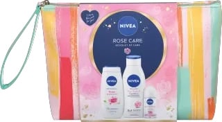 Set për trup Nivea Rose Care, Losion trupi 400 ml + Xhel dushi 250 ml + Antiperspirant roll-on 50 ml