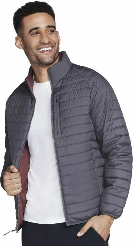 Jakne për meshkuj Skechers, gri