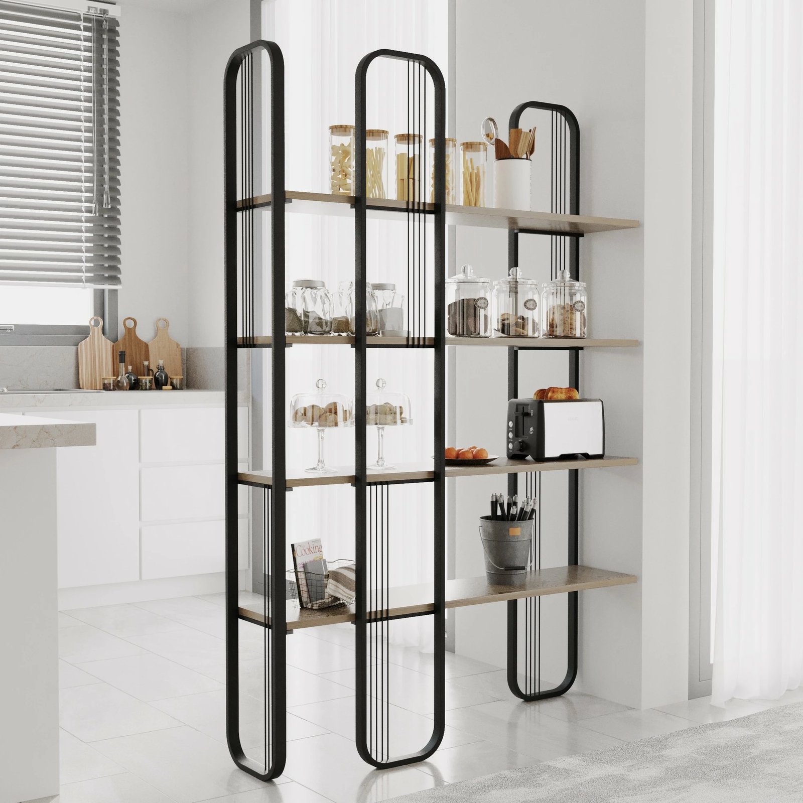 Raft librash Hanah Home, ngjyrë e zezë, Sierra