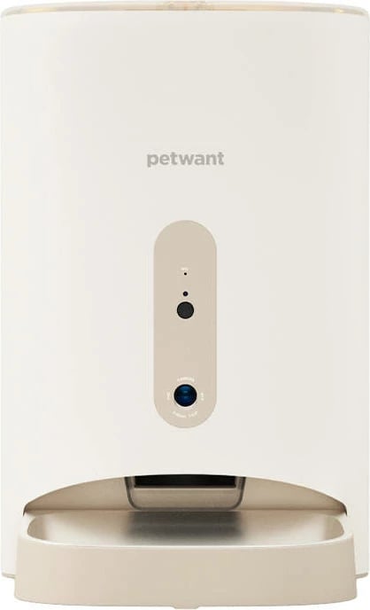 Shpërndarës automatik ushqimi për kafshë PetWant F11-C, 4.5L, i bardhë