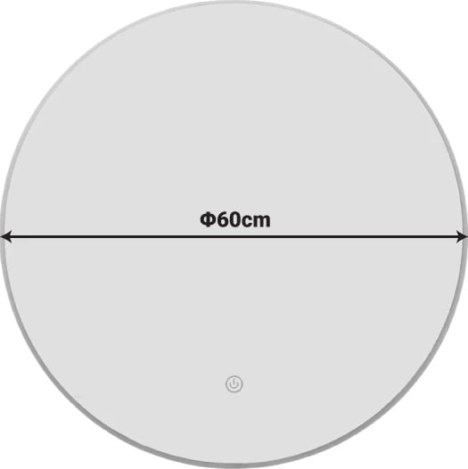 Pasqyrë LED Lucox Inart, qelq, pp-alumin, e bardhë, D60x3cm