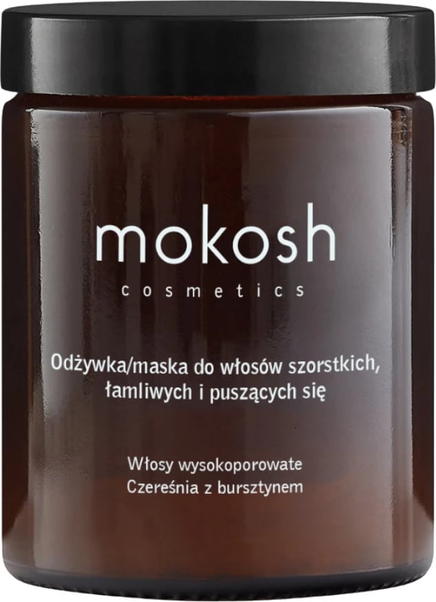 Balsam dhe maskë për flokë Mokosh Cherry me Amber për femra, 180ml