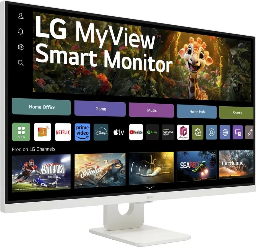 Monitor LG 32SR73U-W 31.5 inç 4K Ultra HD, webOS, Bluetooth, bardhë