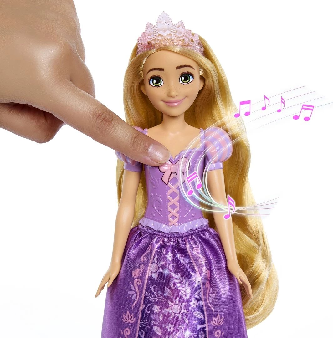 Kukull mode Disney Princess Rapunzel që këndon, MATTEL, 249243, shumëngjyrëshe