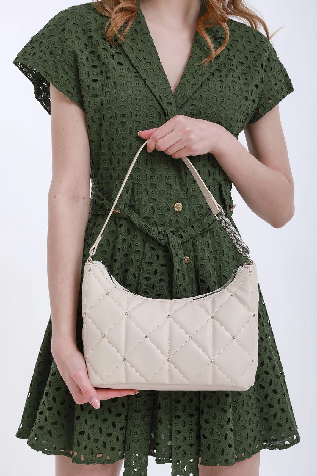 Çantë shpatulle Zoozie Bags, 22YV10-003, krem