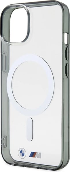 Mbështjellës BMW Silver Ring MagSafe për iPhone 14 6.1", transparent