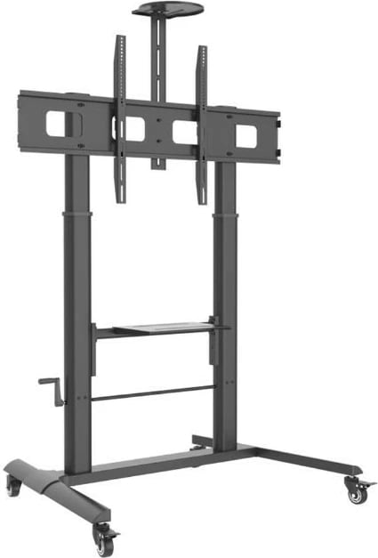 Karrocë mobile për tabela interaktive Techly 364491, për ekrane 52-110 inç, 120kg, e zezë