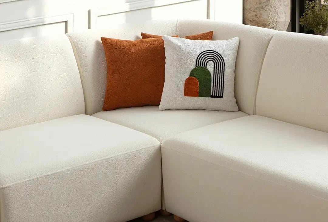 Këndore Atelier del Sofa S-Loft, e bardhë, e djathtë