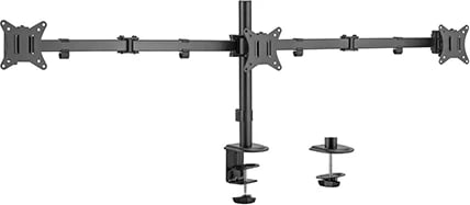 Mbajtëse me krah për monitor, Gembird MA-D3-01, 3x ekrane, 17-27”, i zi 