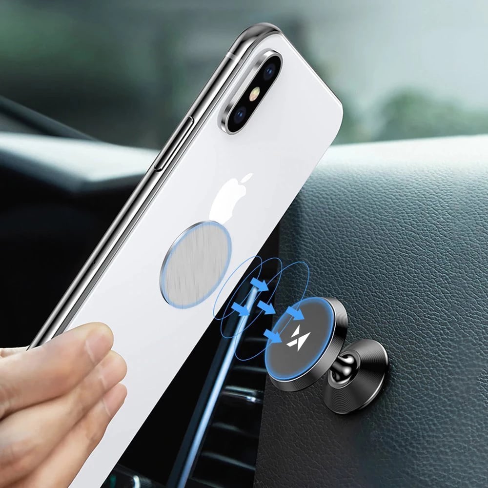 Mbajtës magnetik për telefon Wozinsky WMH-05, për makinë, i zi