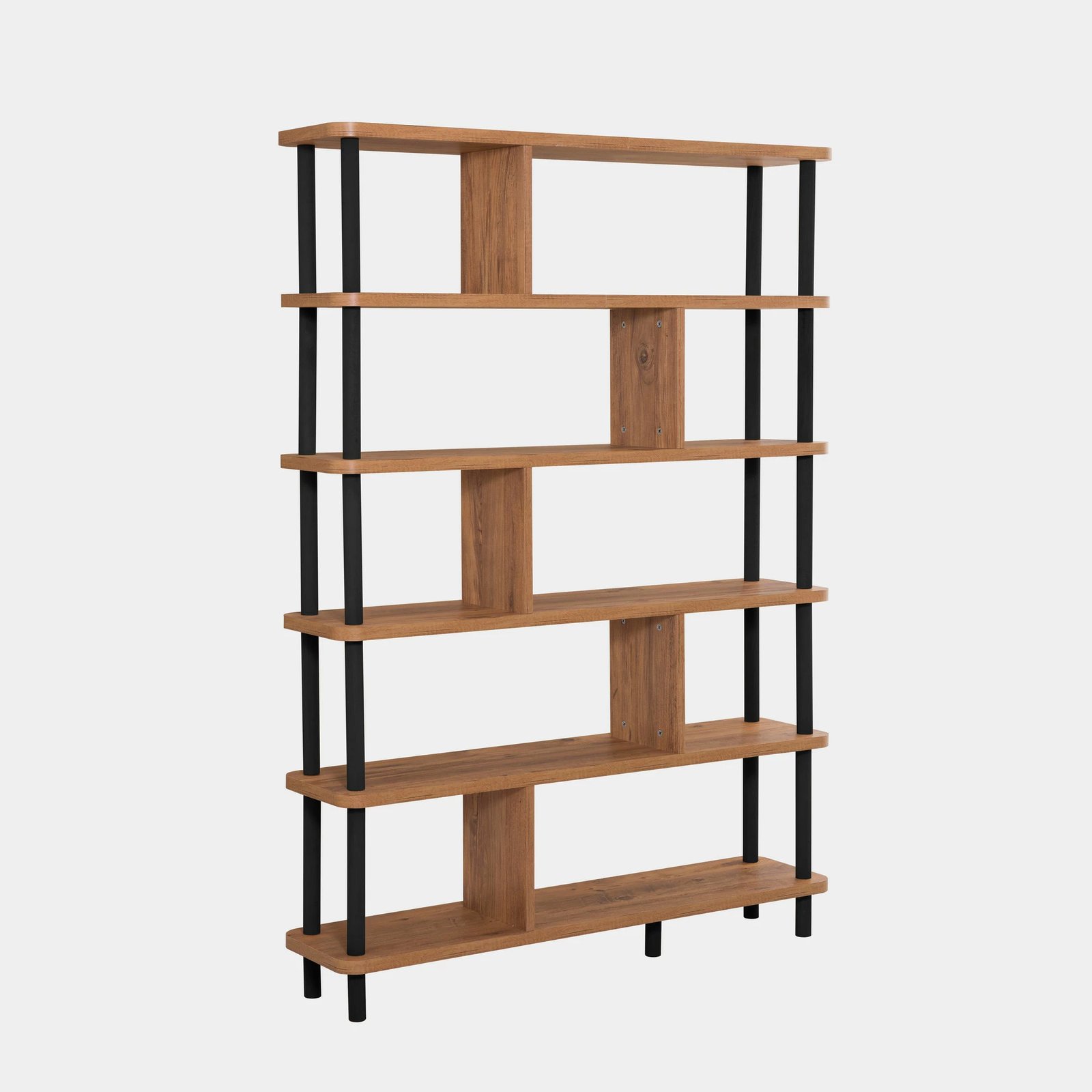 Raft librash Hanah Home, ngjyrë e zezë dhe pishë Atlantike