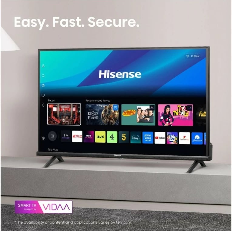 Televizor LED, Hisense 40A4Q, 40" Full HD, Smart TV VIDAA, HDR10, Wi‑Fi