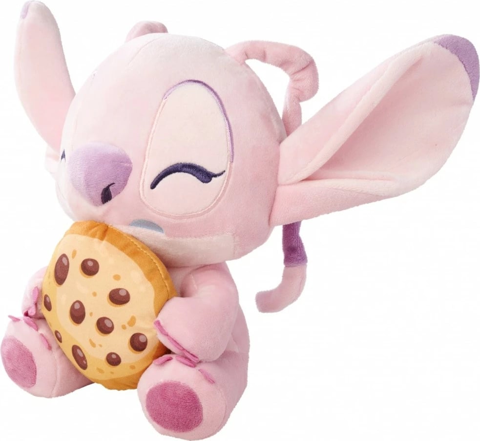 Lodër pelushi Disney Angel me biskotë, Simba, 25 cm, shumëngjyrëshe