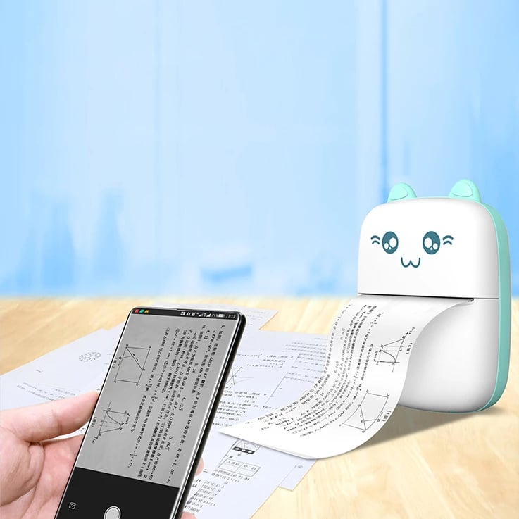 Printer termik mini Hurtel HURC9, Bluetooth, 1000mAh, Kaltër