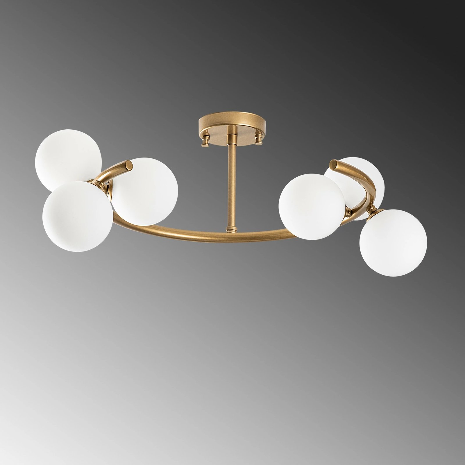 Llambë tavani Opviq, Luminar - 14141, ngjyrë ari, 55x50x30cm