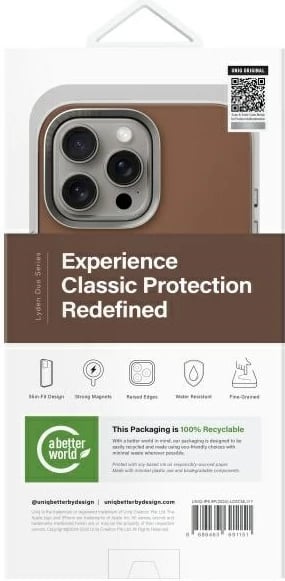 Mbështjellës UNIQ Lyden DS për iPhone 16 Pro Max 6.9", Magclick Charging, karamel/ivory