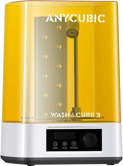 Pajisje pastrimi dhe tharje për printime 3D AnyCubic Wash & Cure 3, 4L, UV, e verdhë
