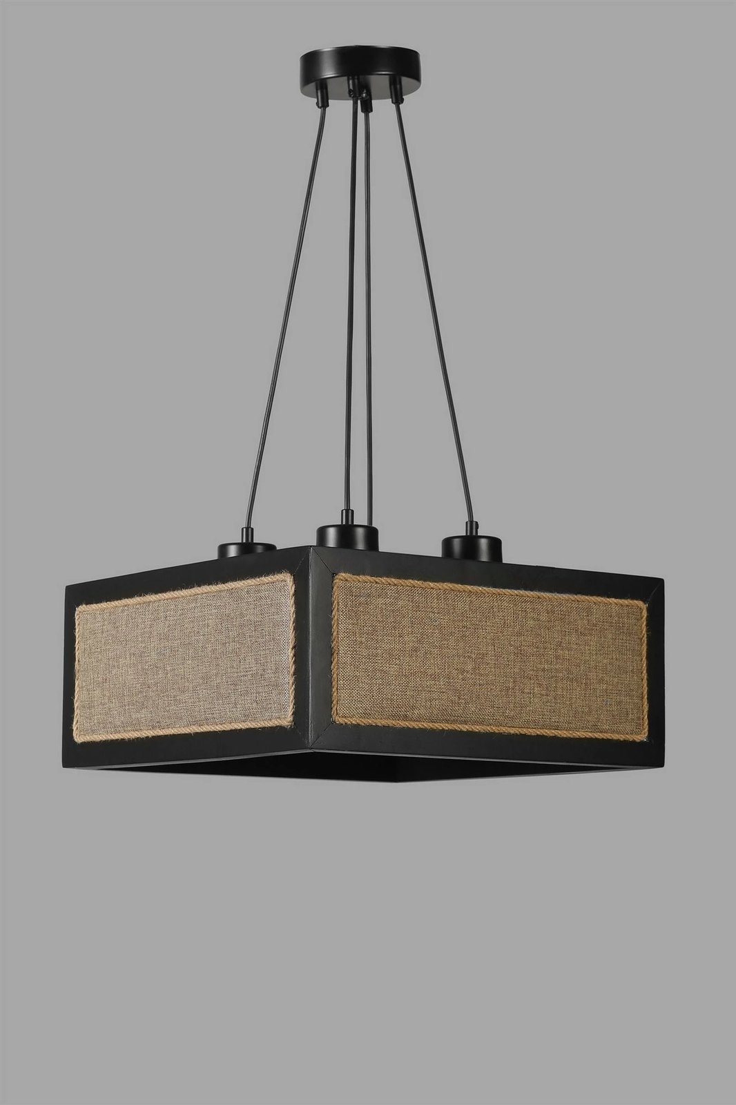 Llambë tavani Opviq, 8703-8, ngjyrë e zezë dhe ratan