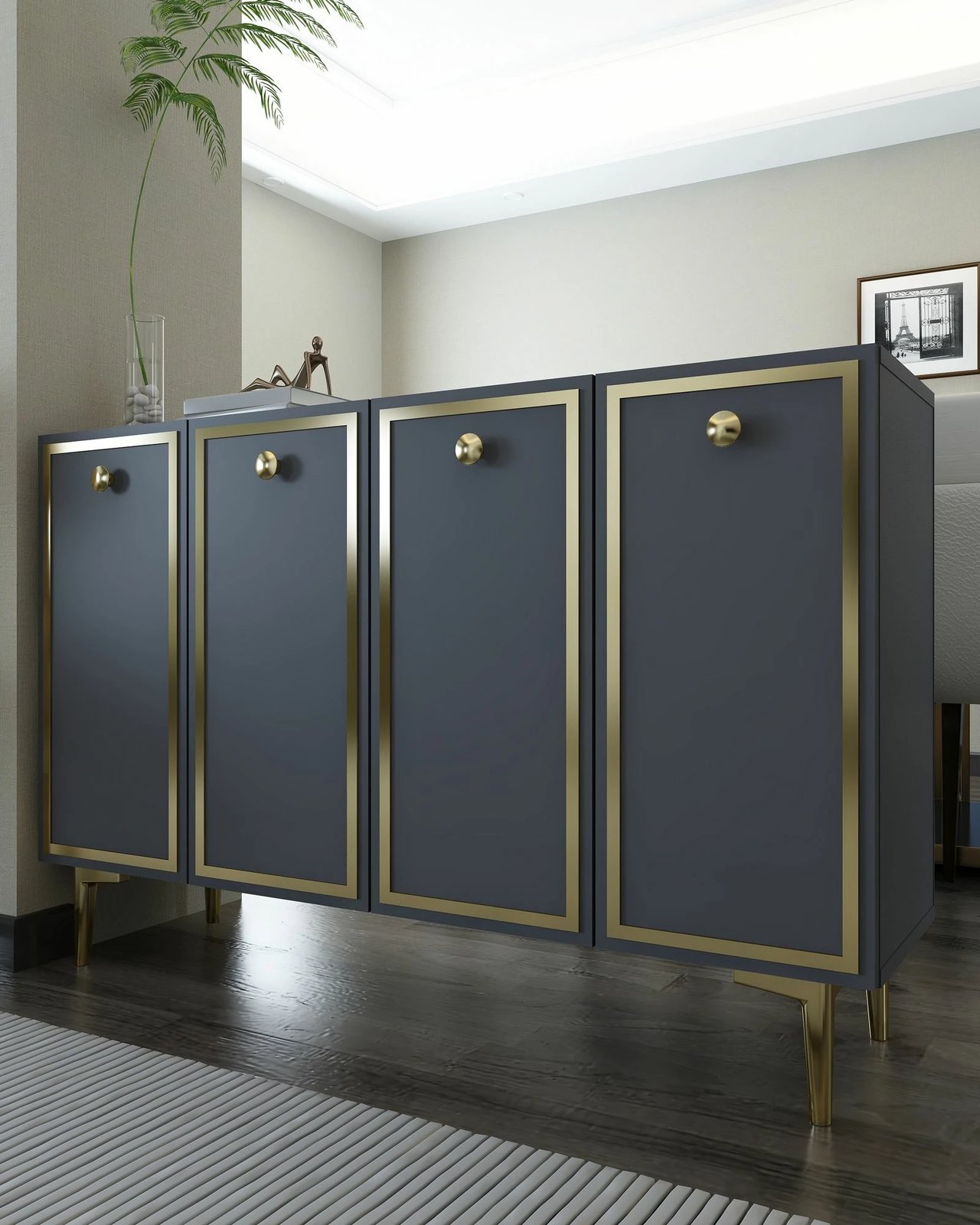 Konsol Skye Decor, anthracite, gold, 8161KM-1