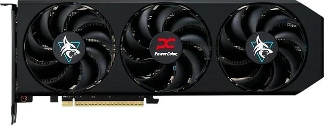 Kartë grafike PowerColor RX 9060 XT 8GB, GDDR6, 3 fan, E zezë