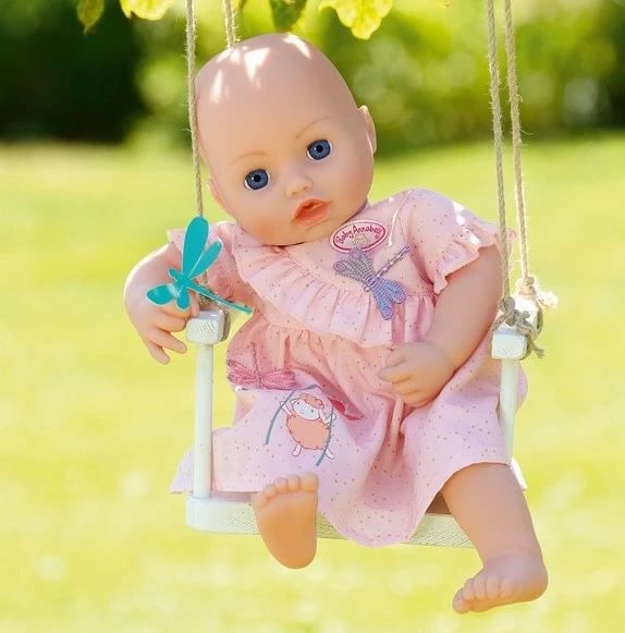Fustan lodër për kukull Baby Annabell Zapf, set me 2 copë, rozë/vjollcë