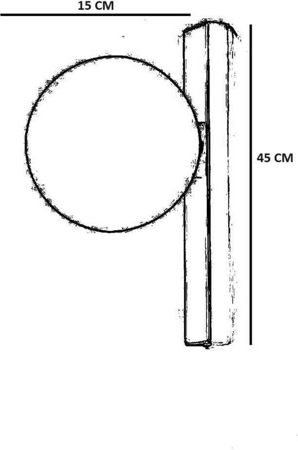 Llambë muri moderne Opviq, e zezë dhe krem, 8879-1P