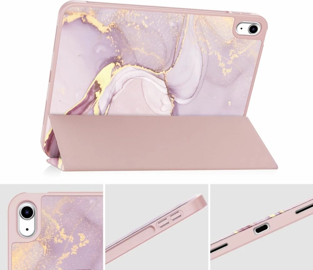 Mbështjellës Tech-Protect SC Pen për iPad 10.9" (2022), silikon, rozë mermer