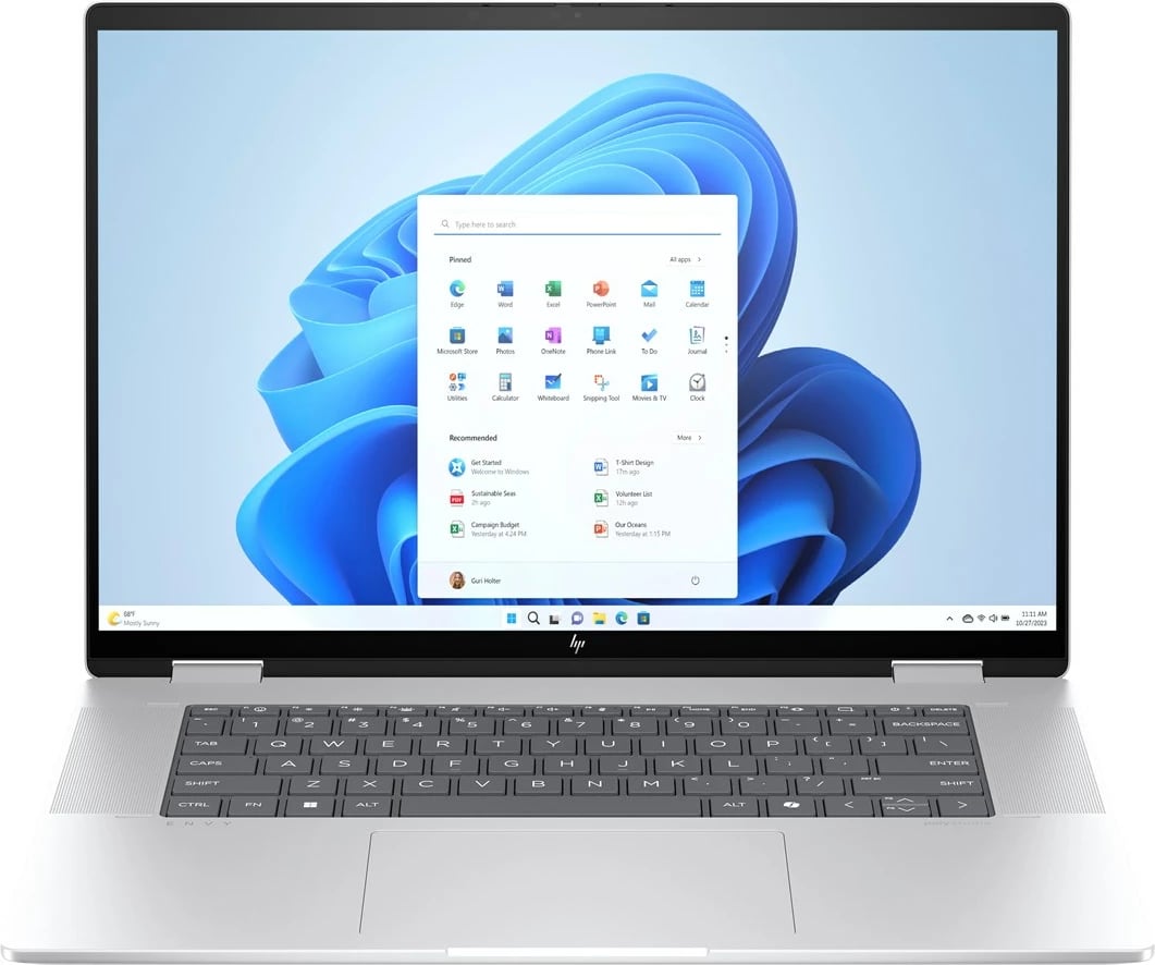 Laptop HP ENVY x360 16-ac0013dx, Intel Core Ultra 5 125U, 16" touchscreen, 16 GB RAM, 512 GB SSD, Silver