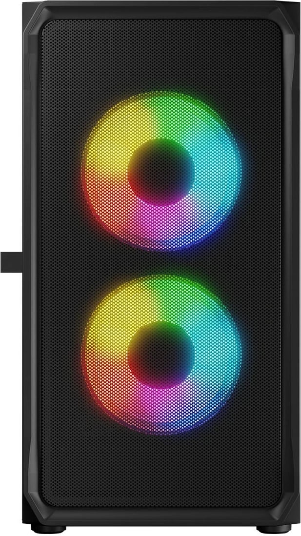 Kasë, Logic Concept, Portos ARGB Mini, Mini Tower Micro ATX, 3x 120 mm ARGB, panel anësor Tempered Glass, USB 3.0, e zezë