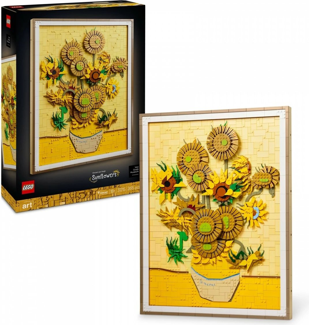 Set ndërtimi LEGO Art 31215 Sunflowers Vincent van Gogh, 2615 pjesë, plastikë