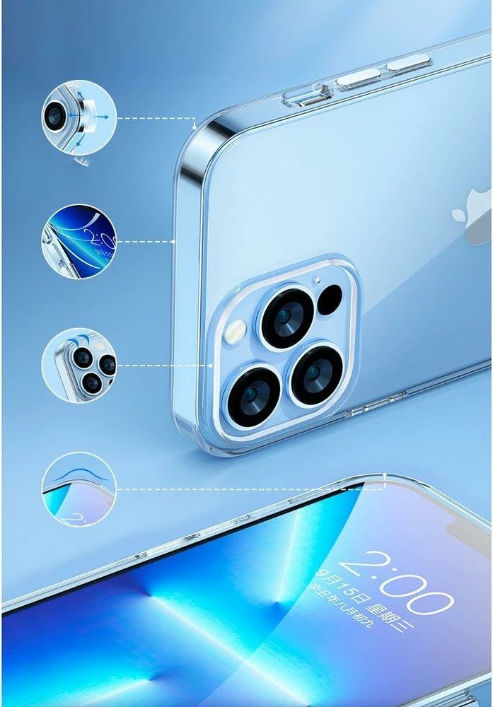 Mbështjellës Kingxbar Elegant Series për iPhone 13 Pro, Transparent