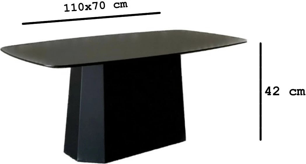 Tavolinë kafeje Skye Decor, Lilyum Large, e zezë