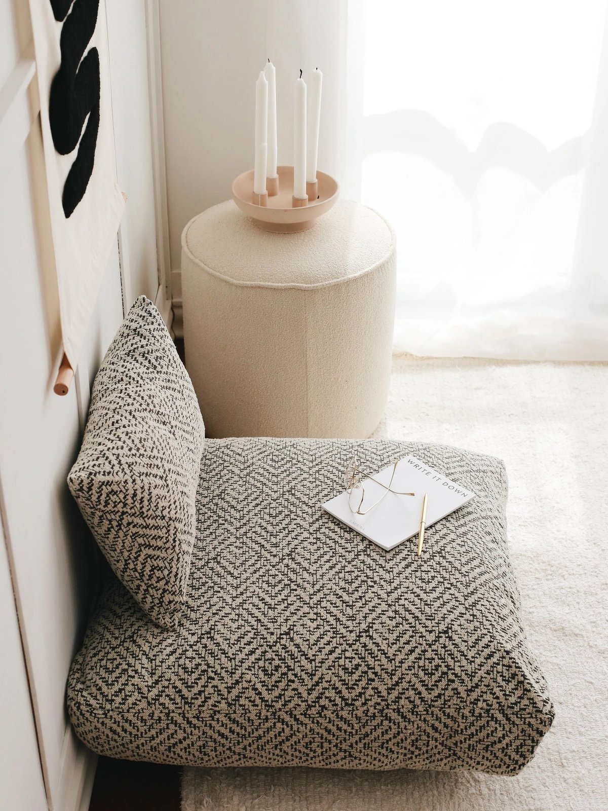 Jastëk i madh Atelier del Sofa, Dokuma - Zikzak, ngjyrë gri