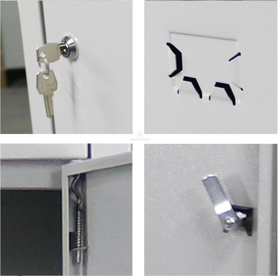 Dollap metalik për depo, gri e zi, Skye Decor, JS1016SI, 41x170x40 cm