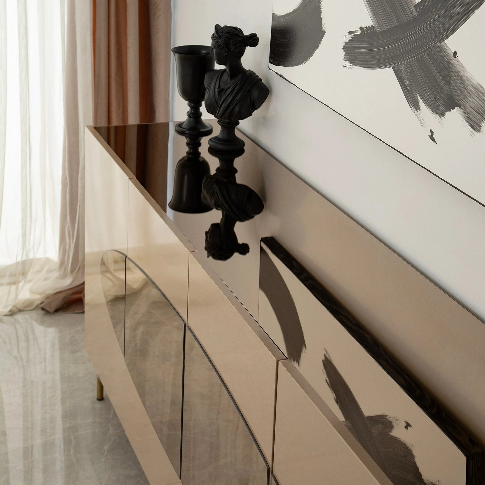 Konsol Hanah Home, Lago, bronz dhe ar