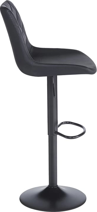 Set 2 karrige për bar Libra, ngjyrë e zezë, PU-metal, 49x55x115cm