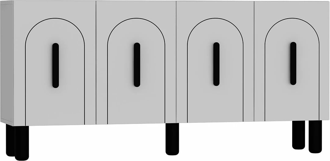 Konsol Skye Decor, e bardhë, e zezë