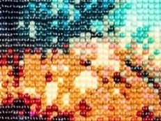 Set mozaiku me diamantë Norimpex NO-1009427, Vetura e Kuqe, 30x40 cm, shumëngjyrësh