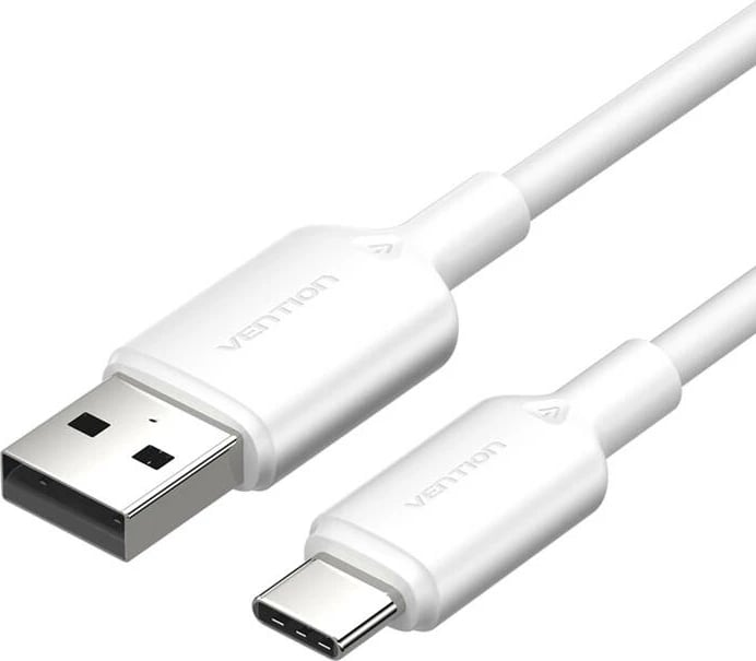 Kabllo USB 2.0 A në USB-C Vention CTQWH, 2m, Bardhë