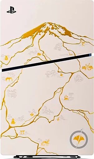 Konzolë PS5 Sony Ghost of Yotei Gold Limited Edition Slim 1TB bardhë