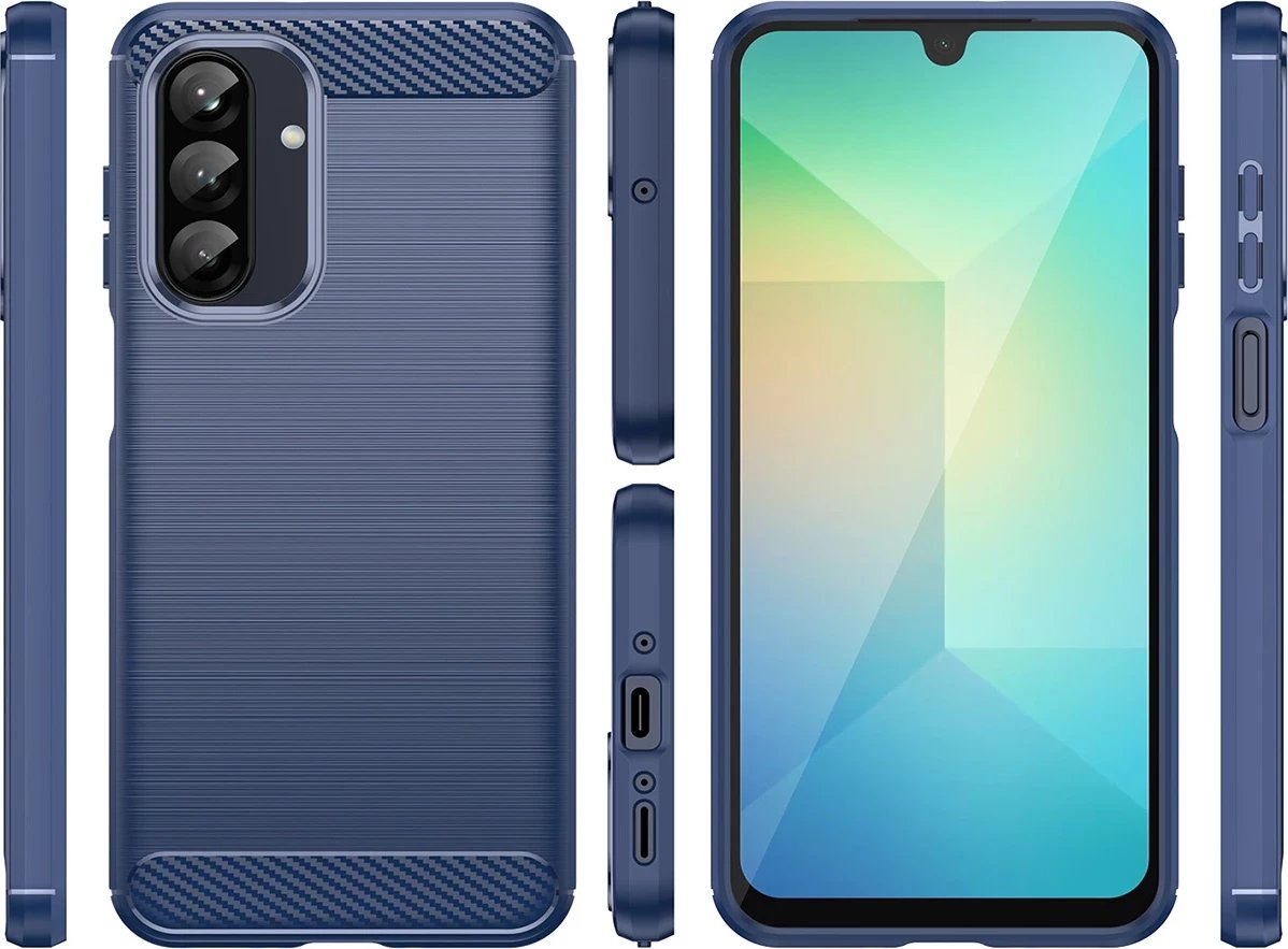 Mbështjellës Hurtel Carbon Case për Samsung Galaxy A56/A36, TPU, Kaltër