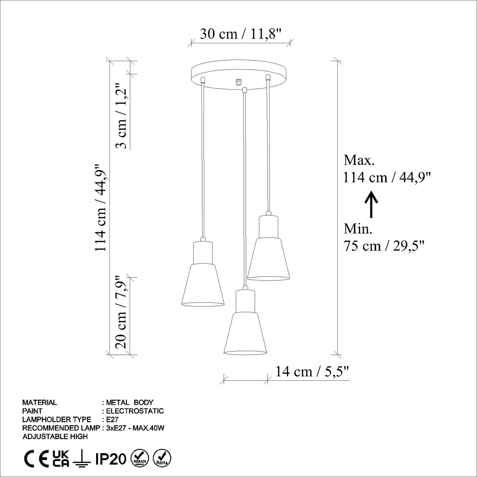 Llambë tavani Opviq, Konikkem - 6357 - 3, ngjyrë turquoise