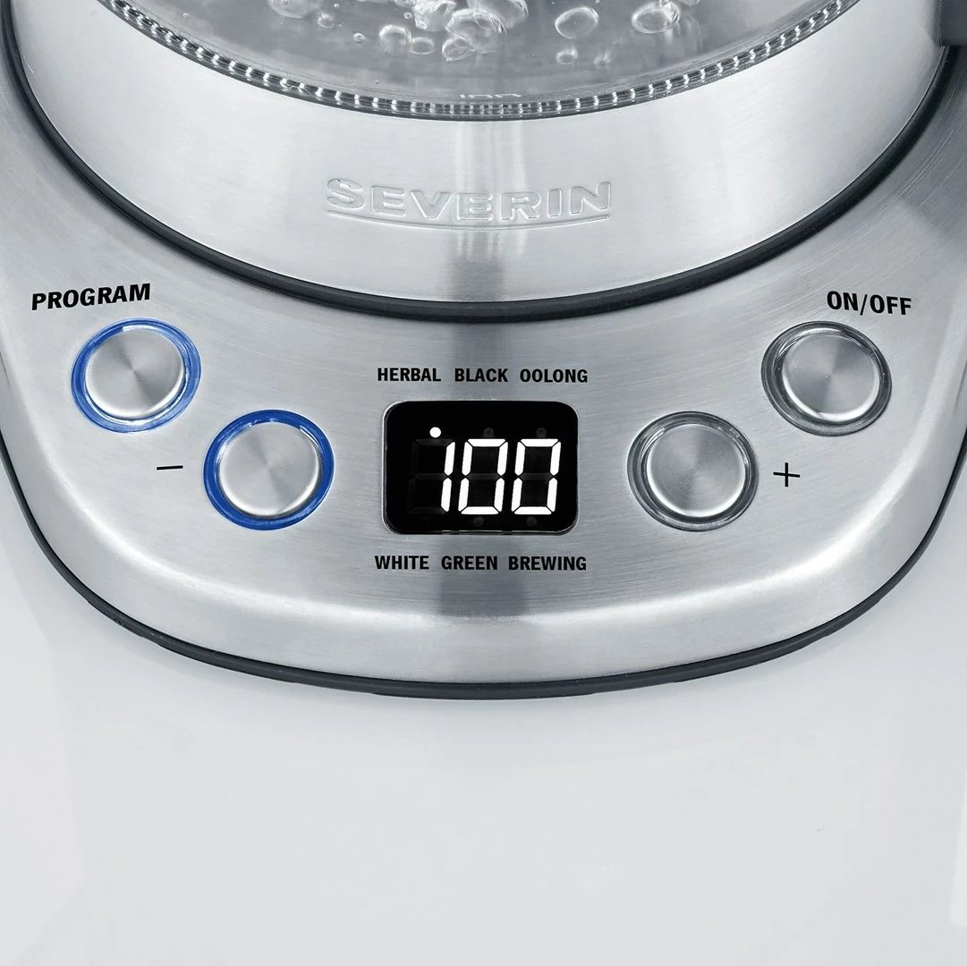 Ibrik elektrik Severin WK 3473, 1L, 2200W, çelik inox, xham transparent