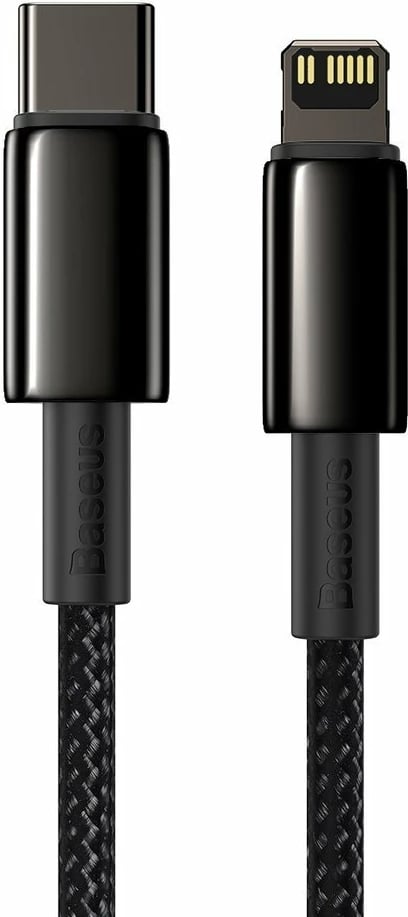Kabllo Baseus CATLWJ-A01 USB-C në Lightning, 2m, 20W, e zezë