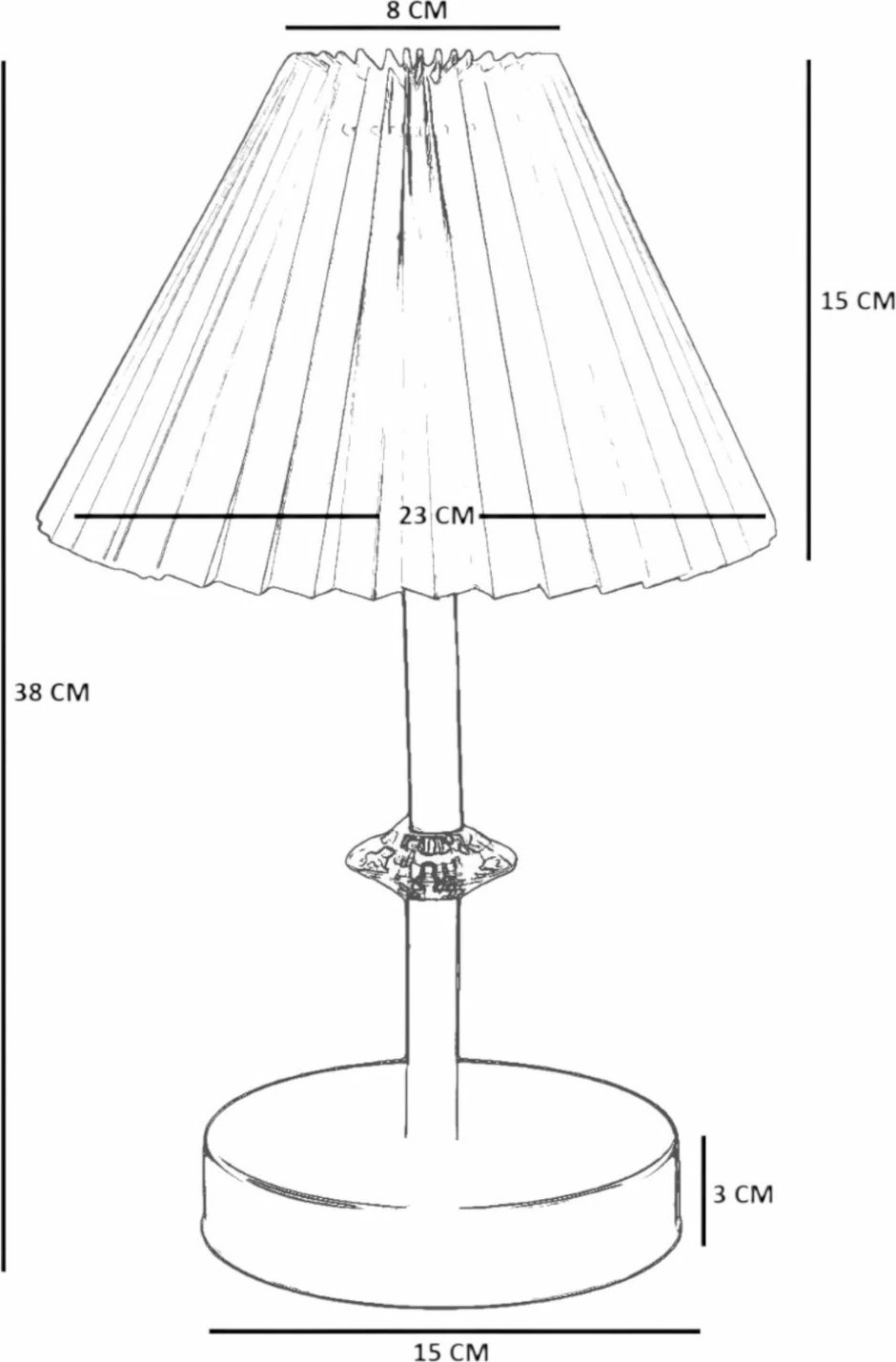 Llambë tavoline Opviq, krem dhe ari, 8909-3