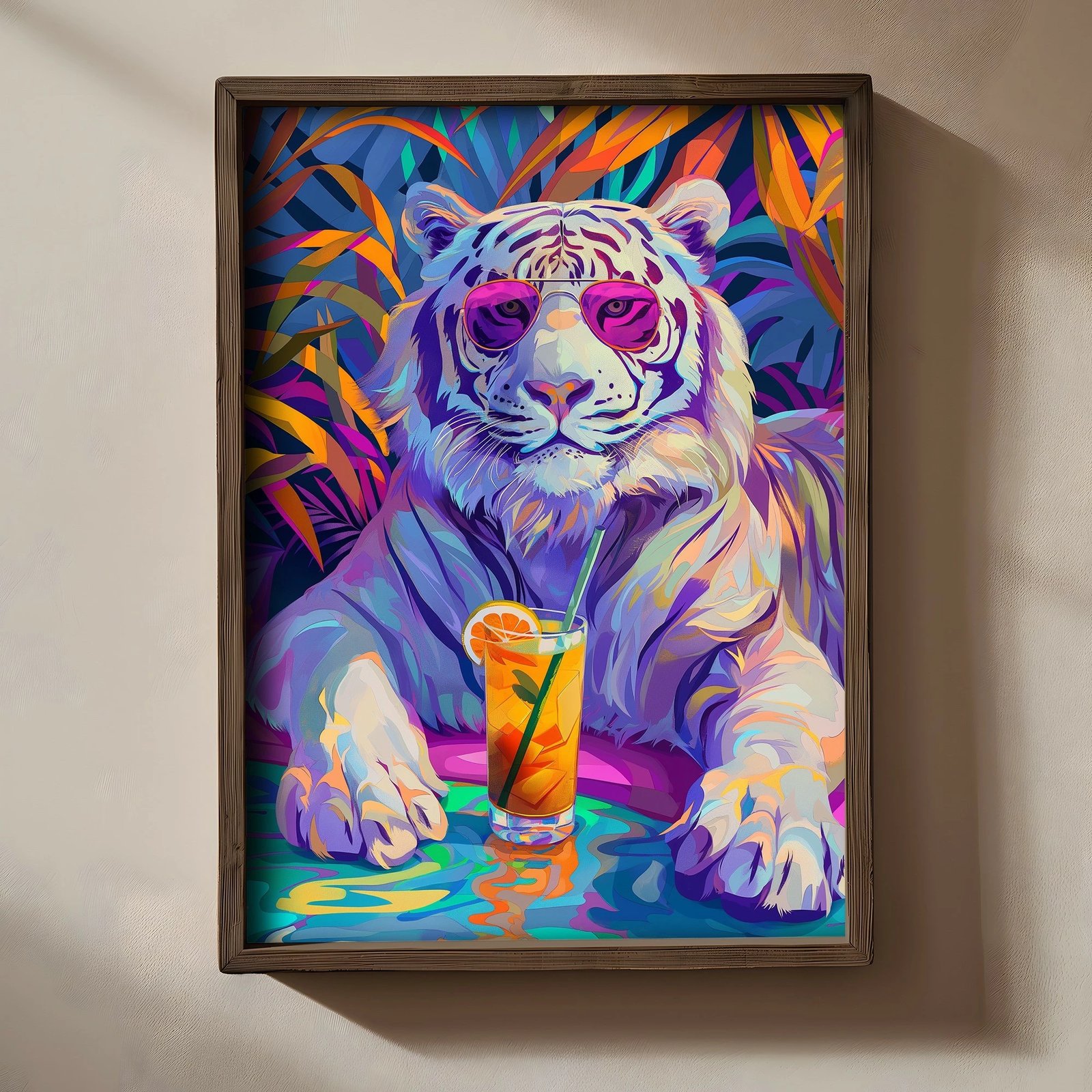 Pikturë dekorative me kornizë MDF, Wallity, TUN014-XL, shumëngjyrëshe