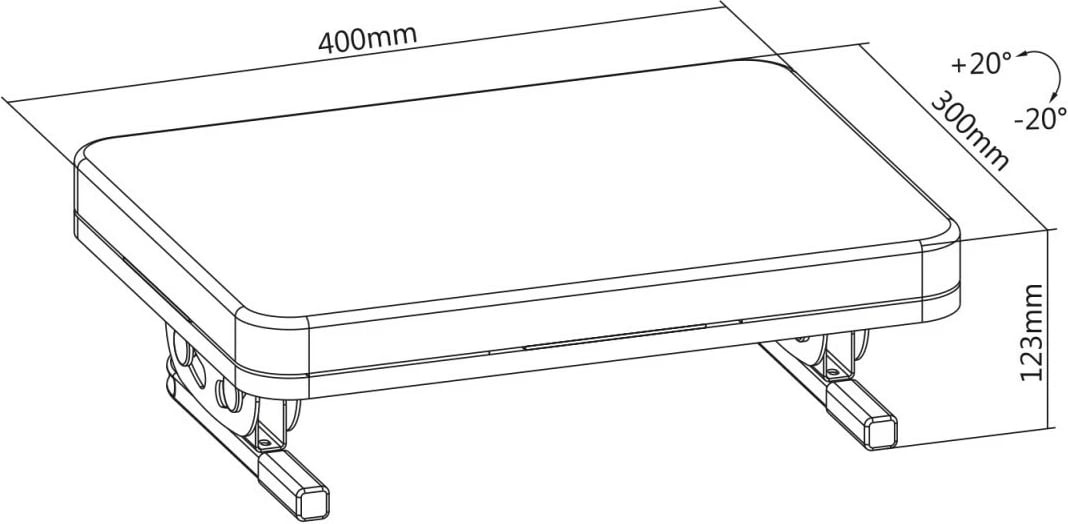 Mbështetëse këmbësh Maclean MC-460, ergonomike, me jastëk të heqshëm, e zezë